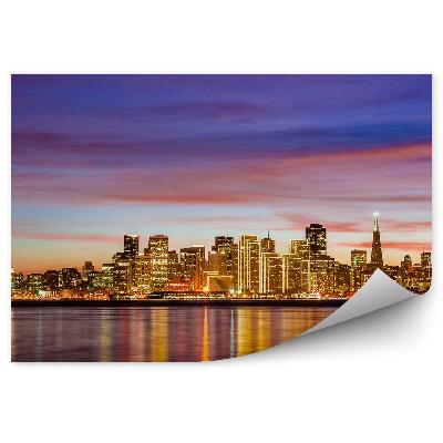 Fototapeta na zeď Hory skály oceán stromy palmy obloha mraky Kalifornie