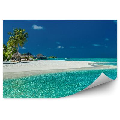 Fototapeta Palmy plážová lehátka letní turistika