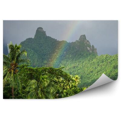 Samolepící fototapeta Hradní katedrála Wawel lidé duhové mraky