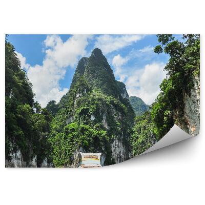 Fototapeta Pohled z lodi na kamenné útesy Thajska