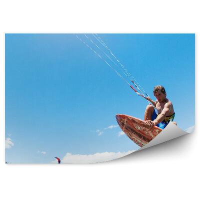 Fototapeta na zeď Kitesurfing oceán strom nebe