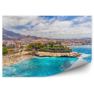 Fototapeta Oceán pláž skály obloha mraky Tenerife