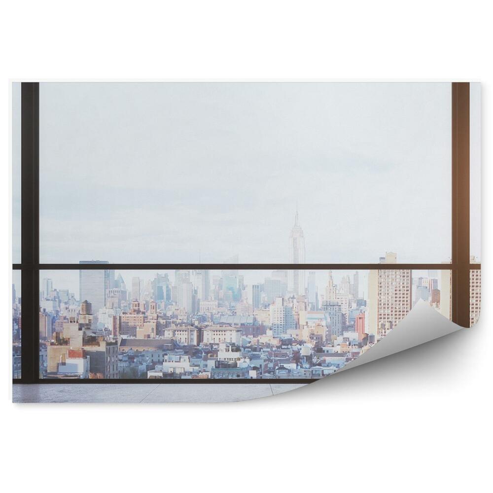 Samolepící fototapeta Městská architektura mrakodrapy pohled z okna