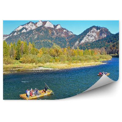 Fototapeta Splavování Dunajce Pieniny na začátku podzimu