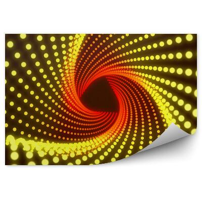 Fototapeta na zeď Zkroucený tunel žlutých a červených teček