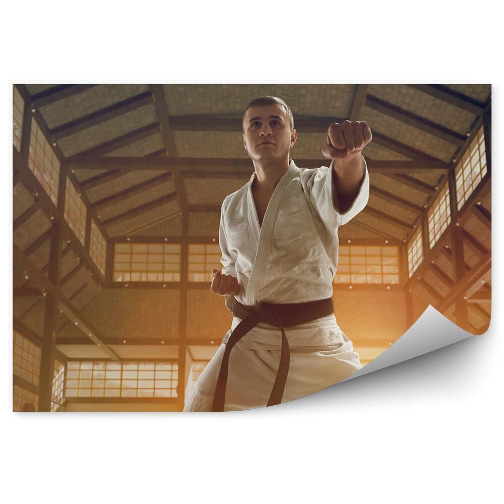 Samolepící fototapeta Trénink karate Japonsko kimono