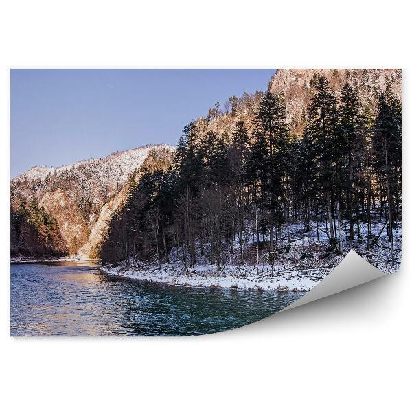 Samolepící fototapeta Dunajec zima v Pieninách