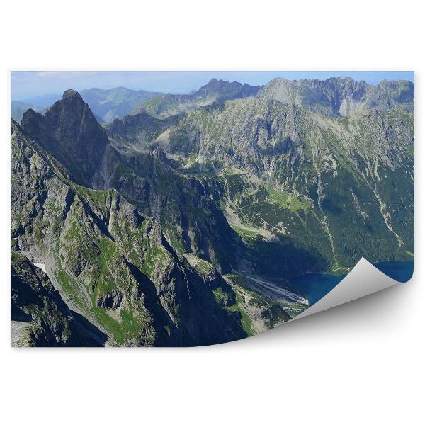 Fototapeta Pohled Rysy Tatry nebe mraky Morskie Oko