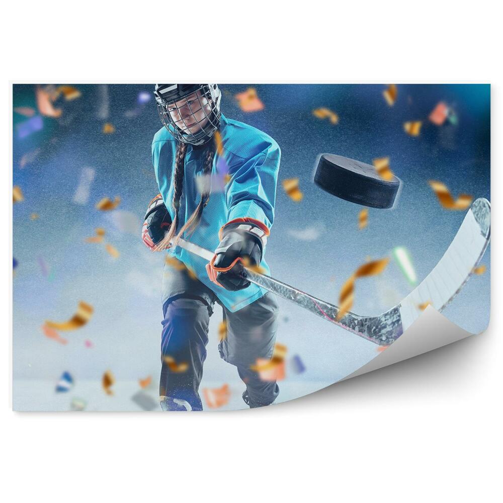 Fototapeta na zeď Mladá hokejistka