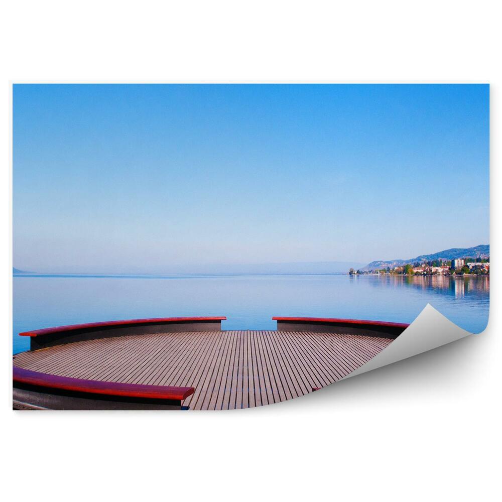 Samolepící fototapeta Pohled na Ženevské jezero Švýcarsko