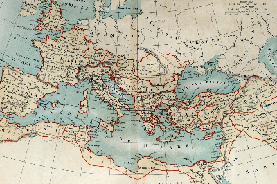 Fototapeta Stará mapa Římské říše 1870