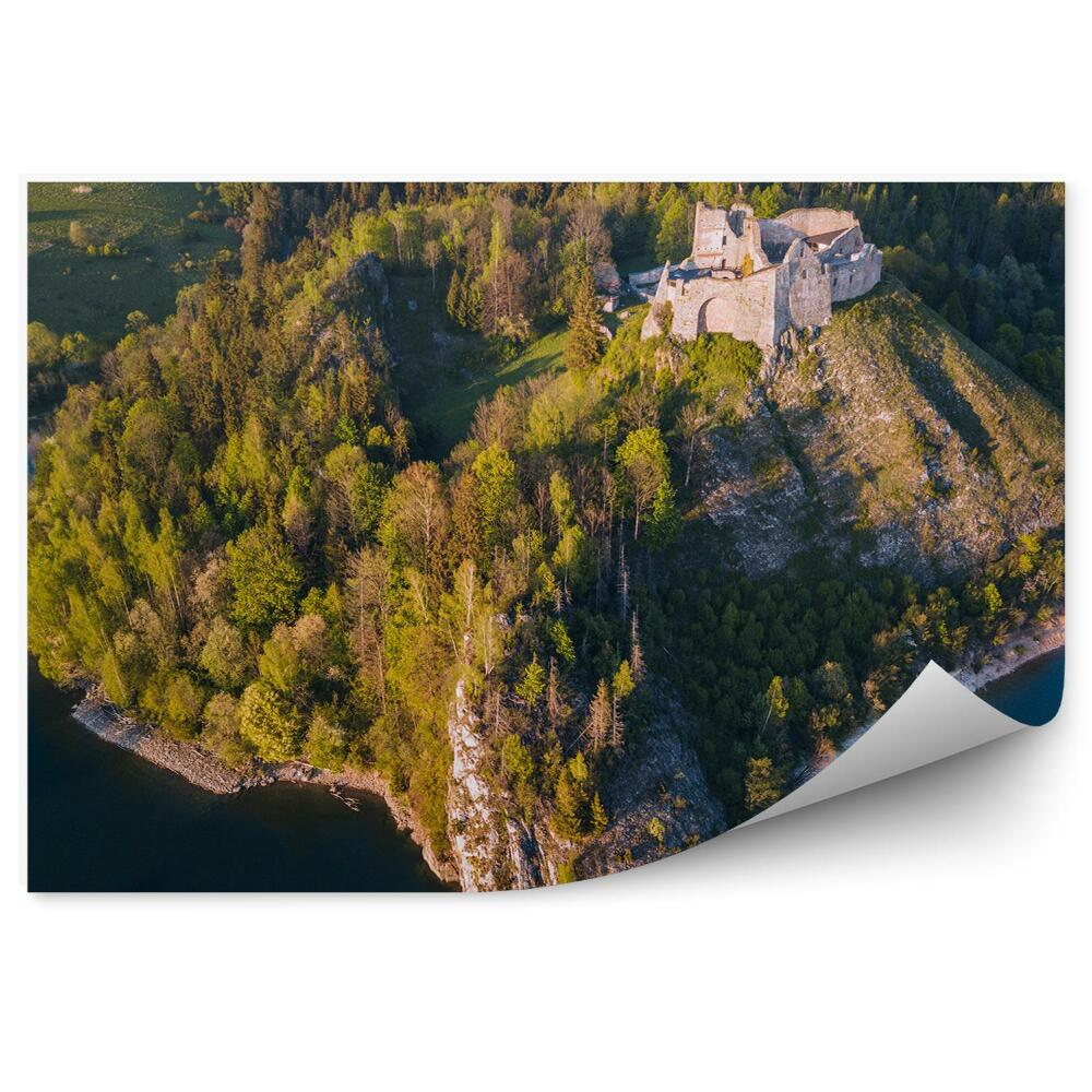 Fototapeta Zřícenina hradu Czorsztyn jezero Pieniny