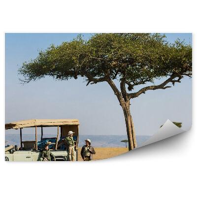 Samolepící fototapeta Rodinné safari stromy