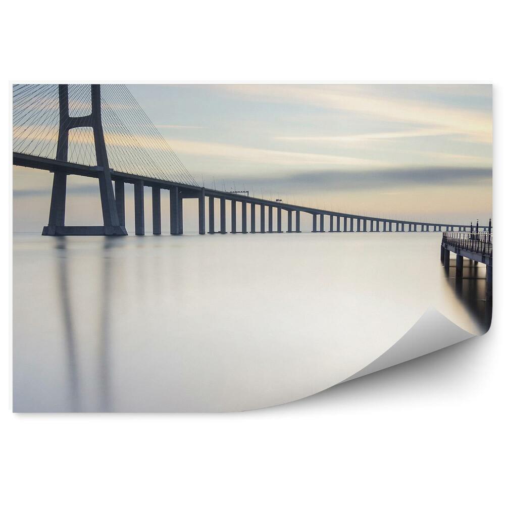 Samolepící fototapeta Molo vodní most modré
