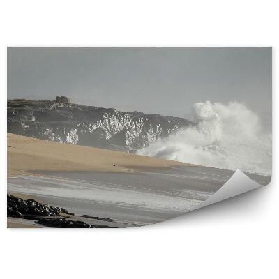 Fototapeta na zeď Bouře na pobřeží otřásá lidmi