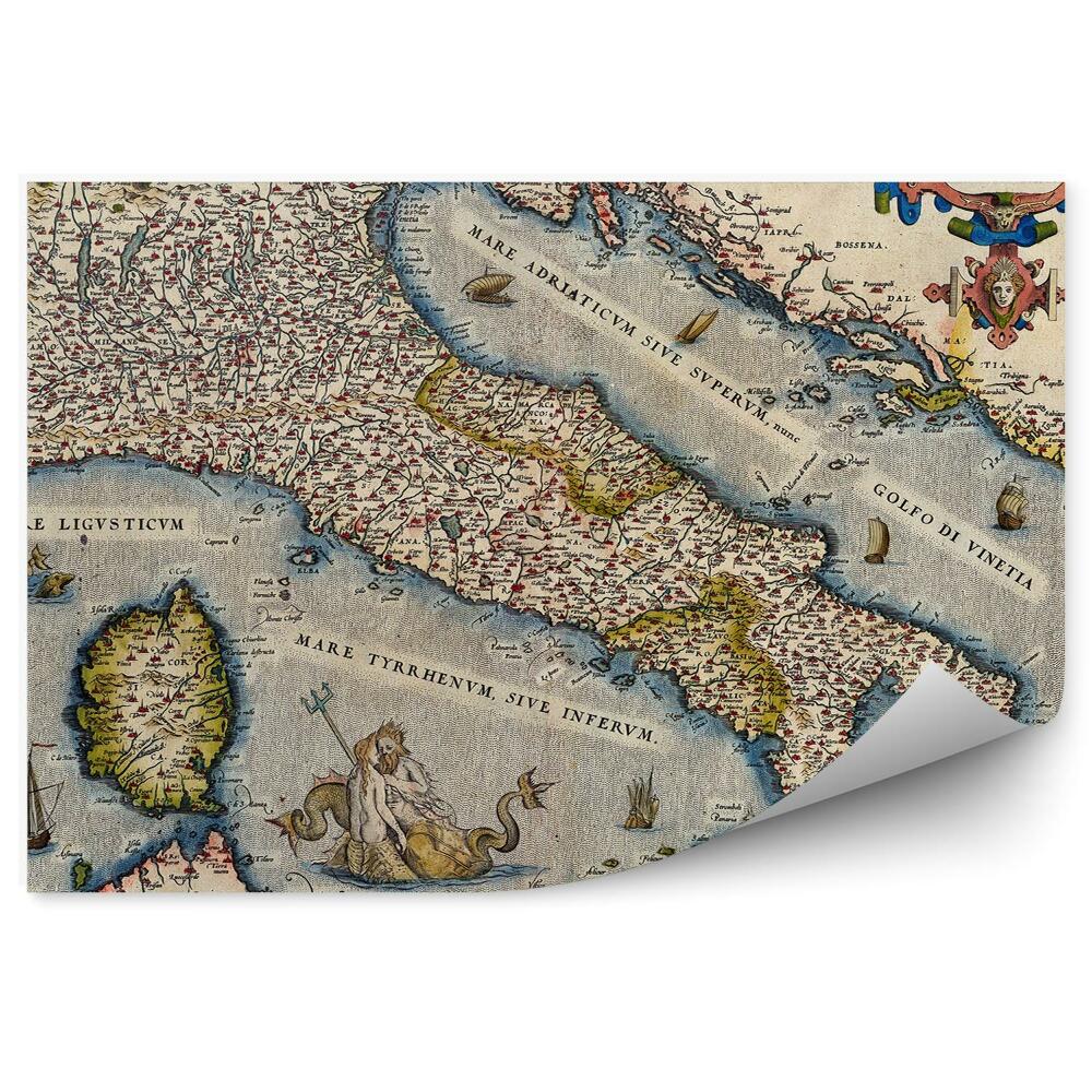 Samolepící fototapeta Stará mapa Itálie
