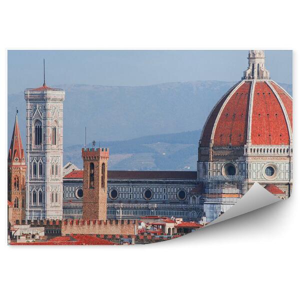 Fototapeta Katedrála Santa Maria del Fiore budovy Florencie nebe hory