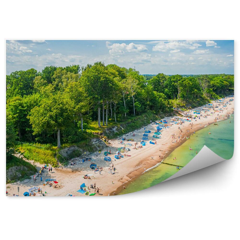 Fototapeta Pláž turisté léto slunce zelená