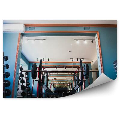 Fototapeta Cvičení v posilovně s činkami