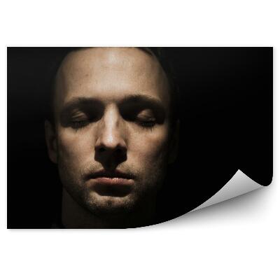 Fototapeta Portrét mladého muže vousy tmavé pozadí