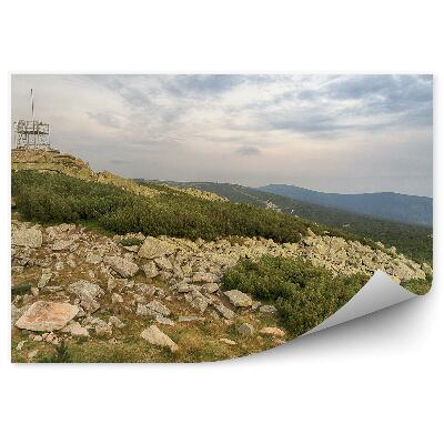 Fototapeta na zeď Zatažená obloha nad horami karkonosze příroda