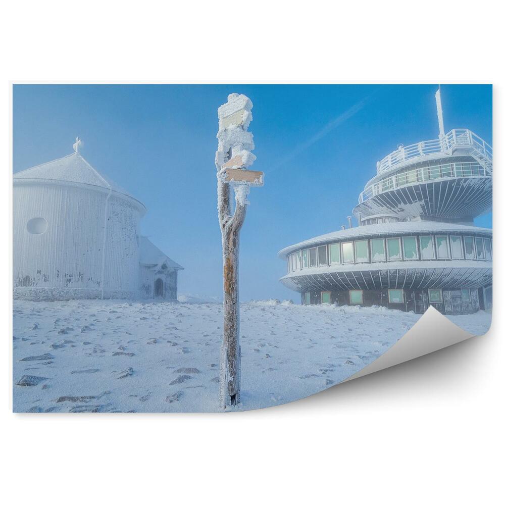 Fototapeta na zeď Architektura budova znamení zima sníh sudety
