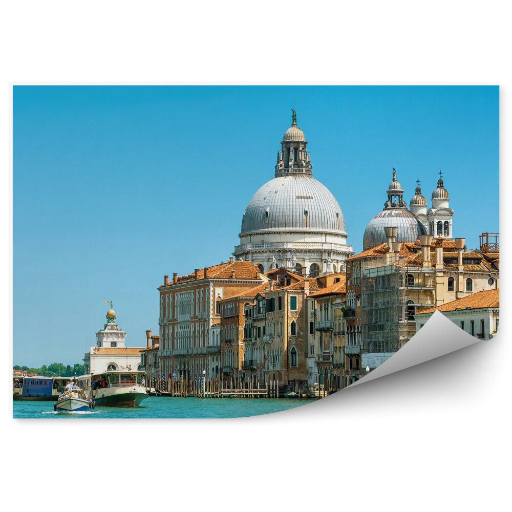 Fototapeta Bazilika Santa Maria della Salute Itálie motorové čluny Canal Grande Benátky budovy