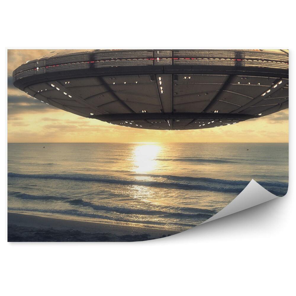 Fototapeta Ufo 3D kosmická loď nebe mraky