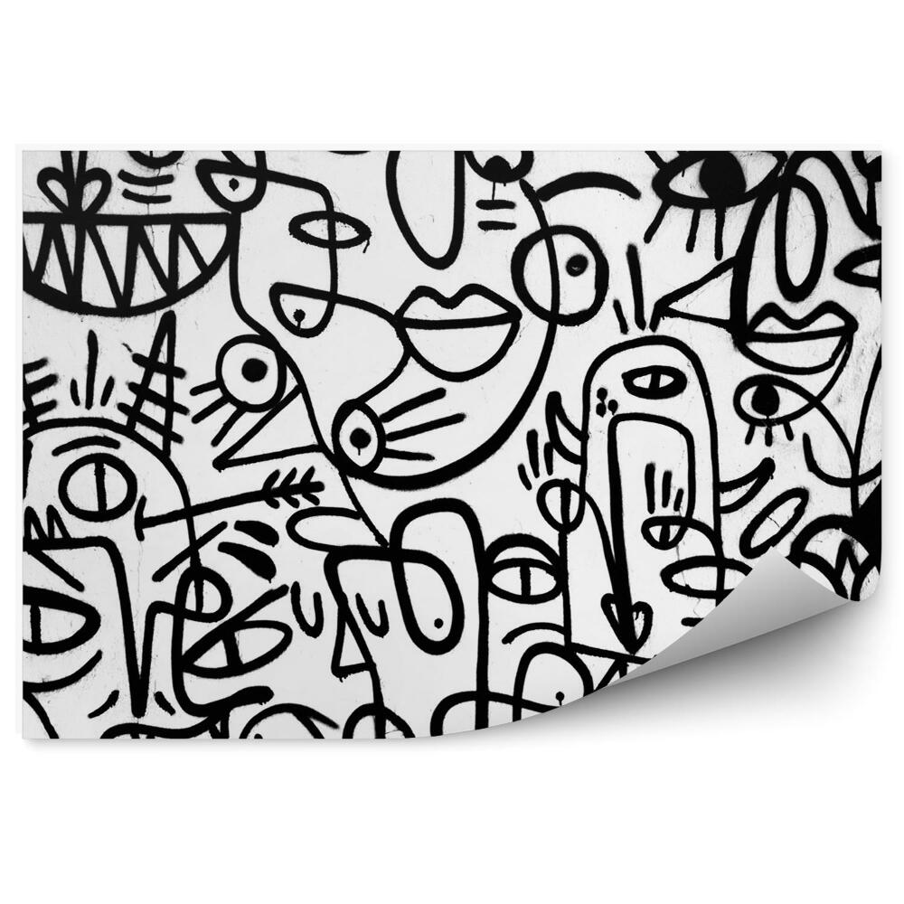 Fototapeta Černobílé graffiti