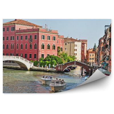 Tapeta na zeď Zvonice svatého Marka kanál gondoly Benátky Itálie