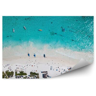 Samolepící fototapeta Pohled z ptačí perspektivy pláž modrá voda příroda