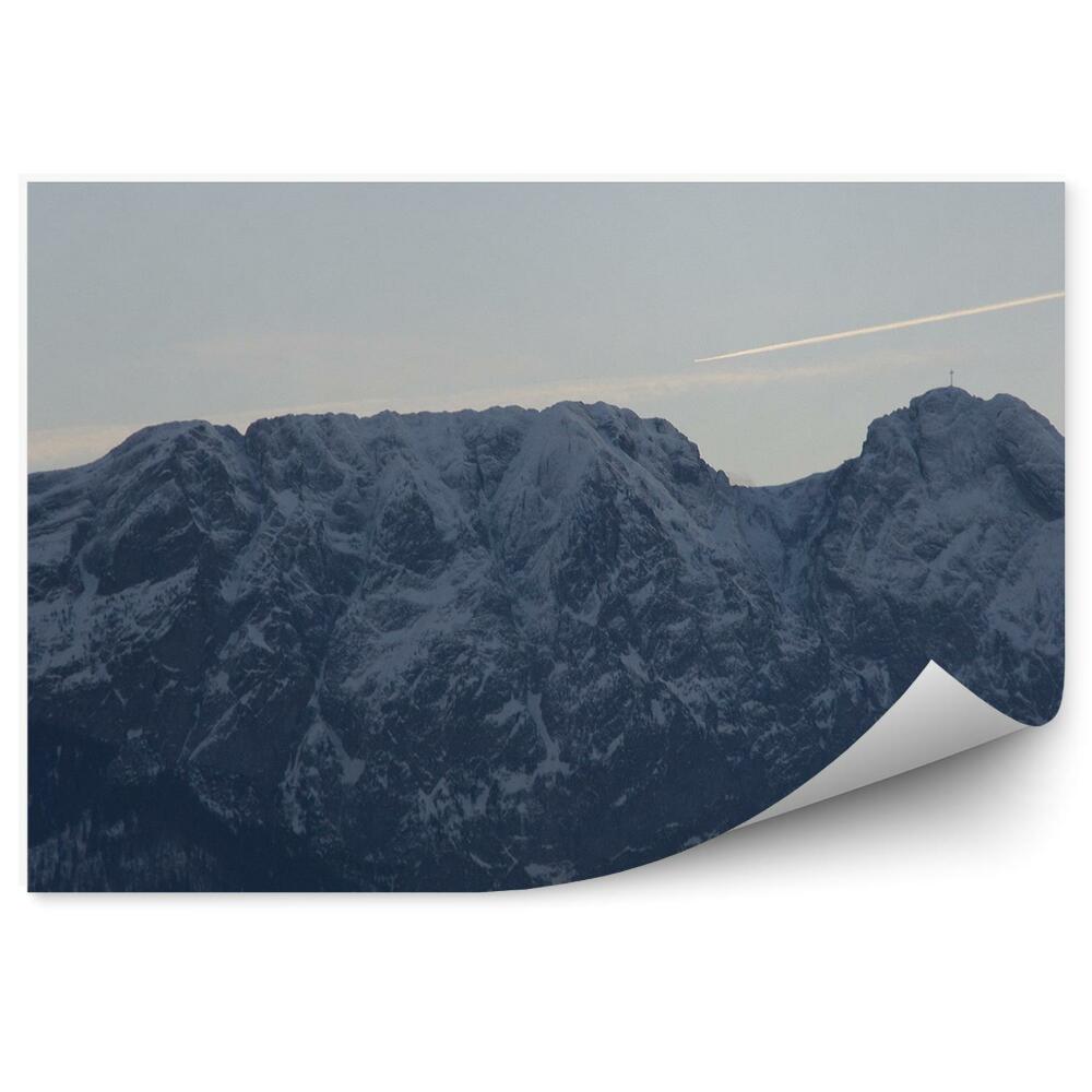 Fototapeta Pohled Giewont hory sníh zima Tatry nebe