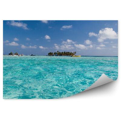 Fototapeta Domy loď rostliny čistá voda