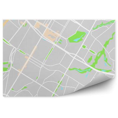 Samolepící fototapeta Plán města pohled shora