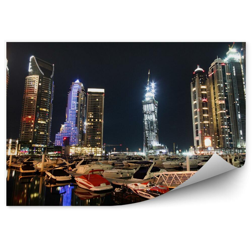 Fototapeta na zeď Dubaj město lodě přístav záliv
