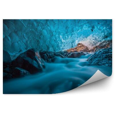 Fototapeta na zeď Grotto di ghiaccio azzurro con ruscello sottostante islanda europa