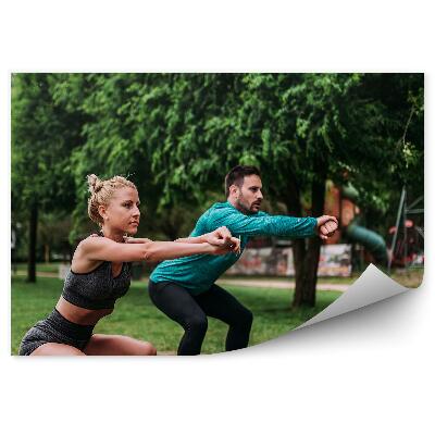 Samolepící fototapeta Fitness strom sportovní strečink