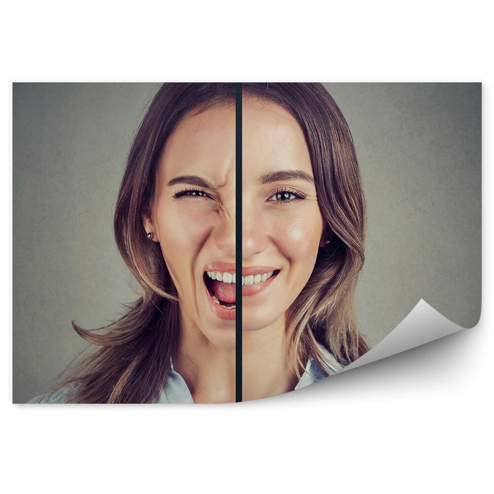 Fototapeta Ženské emoce dvě tváře nálada