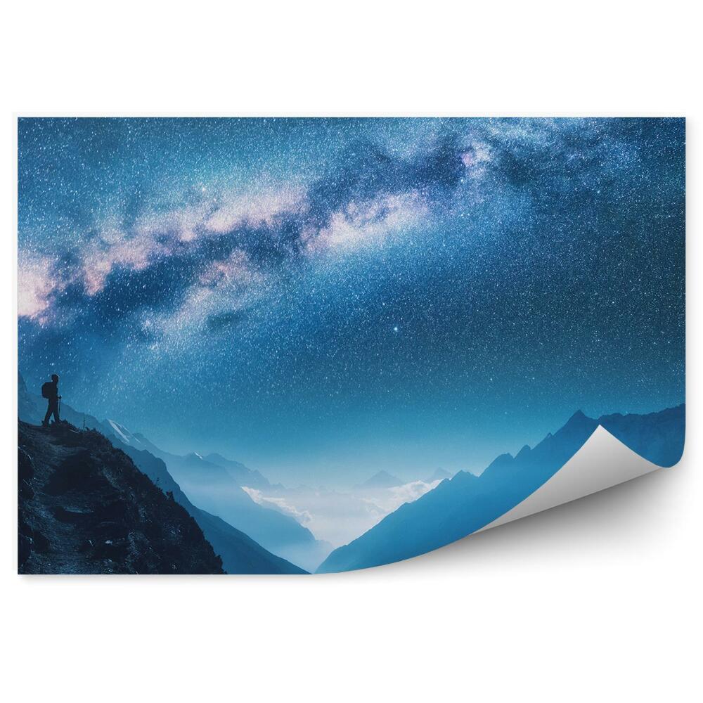 Fototapeta Mléčná dráha turistické hory nebe hvězdy galaxie vesmír mlha