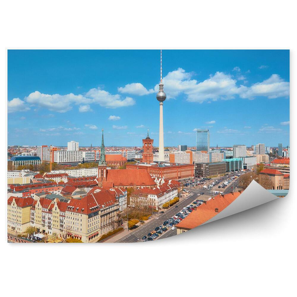 Tapeta na zeď Řeka Spréva Berlín obloha mrak Oberbaumův most
