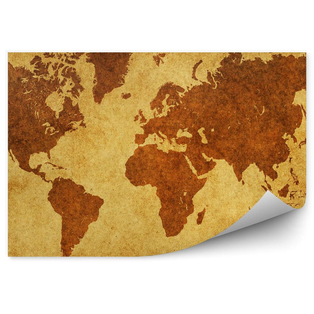 Fototapeta na zeď Stará mapa světa obrys