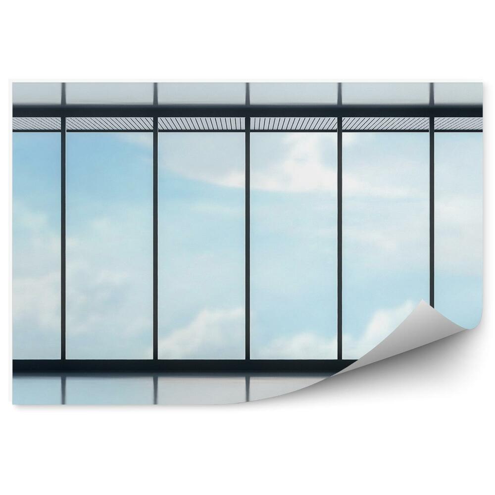Fototapeta na zeď obloha mraky rám okna kancelářská budova