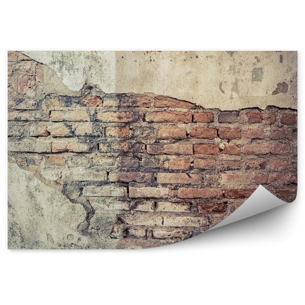 Samolepící fototapeta Prasklina ve staré omítnuté zdi