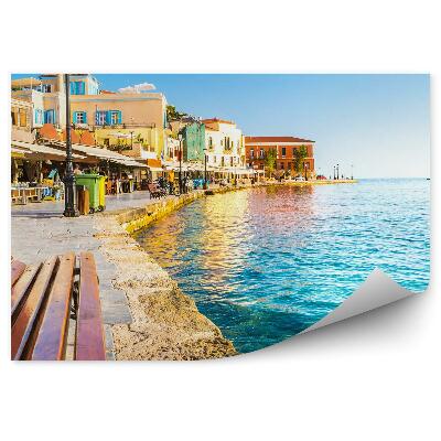 Samolepící fototapeta Starý přístav řeckého majáku města