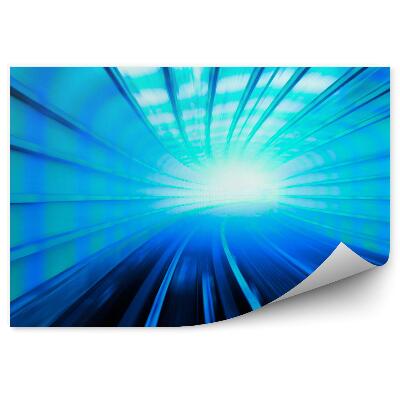 Fototapeta Zelený modrý tunel