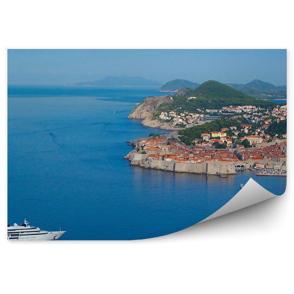 Fototapeta Dubrovník Jaderské moře loď město horizont