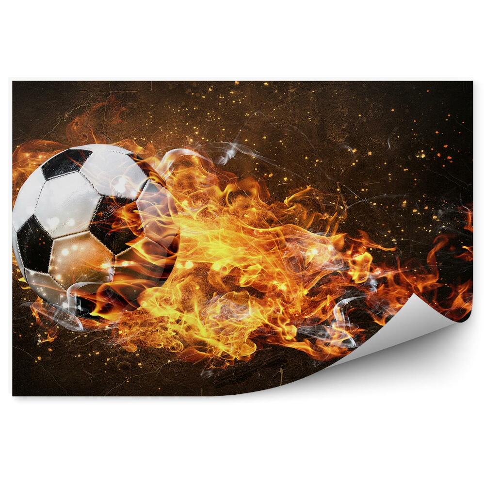 Samolepící fototapeta Hořící fotbal