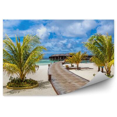 Fototapeta Maledivy pláž modrá voda