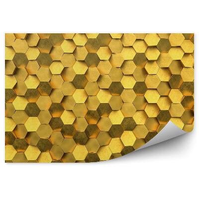 Fototapeta Zlatá mozaika šestiúhelníků