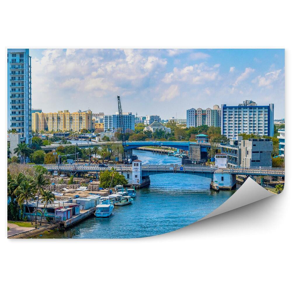 Fototapeta na zeď Florida Miami pohled z ptačí perspektivy řeka
